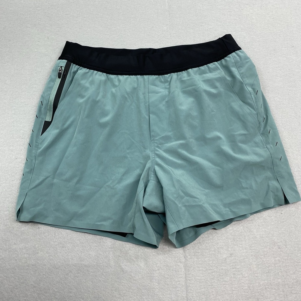 Ten Thousand Shorts Mens Medium Green Interval Short Linen Gym Training Athletic